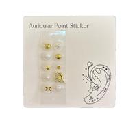 Semi per agopuntura Auricolare Pressa Semi per agopressione Perle Auricolari Contatori Auricolari Agopuntura Strumenti per agopressione USA e Getta con Schema dei Punti di agopuntura e sonda