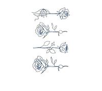 Semi-permanent Waterproof Temporary Tattoos Body Art Tattoo Sticker Arm Sleeve Fake Tattoo Women Men 120 * 70mm(005)