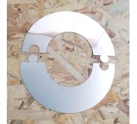 Semi rosone placca circolare inox spessore 5 decimi AISI 304