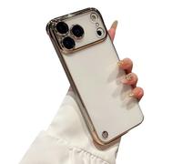 Semi-Transparent Electroplated Phone Case for iPhone 17 16 15 14 13 12 11 PRO MAX Air Plus (Gold,16 PRO)