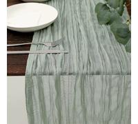 Semi-Trasparente Tavolo Runner Vintage Gauze Matrimonio Cena Montatura Banchetto