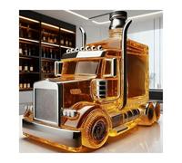 Semi Truck Whisky, Bottiglie di liquore in vetro con tappo, bottiglia decanter whisky a forma di auto, fiaschetta decorativa, regali per Natale, San Valentino, Halloween (prodotto 3)