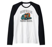Semi Trucker Sleep Is A Lie Freight Is Real Rig Driver Maglia con Maniche Raglan