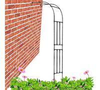 Semiarco Arco Per Piante Rampicanti Nero Giardino Nozze Arco Di Rosa Ferro Battuto Tubolare In Acciaio Zincato Di 20 Mm Di Diametro Resistente Alle Intemperie,N(Size:150x240cm/4.9x7.9ft)