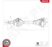 ESEN SKV Semiasse 40SKV048 per Audi TT Roadster 8N9, A3 8L1/8N3, VW Golf