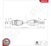 Semiasse 40SKV088 ESEN SKV per OPEL SAAB