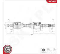 Semiasse 40SKV173 ESEN SKV