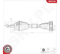 Semiasse 40SKV283 ESEN SKV