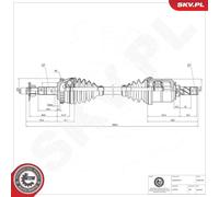 Semiasse 40SKV292 ESEN SKV per OPEL COMBO Tour CORSA C TIGRA TwinTop