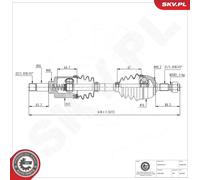 Semiasse 40SKV336 ESEN SKV