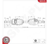 Semiasse 40SKV369 ESEN SKV per CADILLAC OPEL SAAB