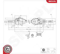Semiasse 40SKV407 ESEN SKV per RENAULT ESPACE IV