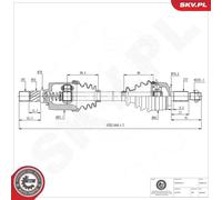 Semiasse 40SKV414 ESEN SKV per OPEL RENAULT