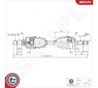 Semiasse 40SKV452 ESEN SKV