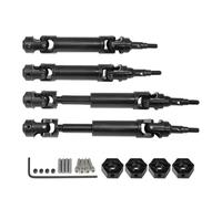 Semiasse Anteriore in Acciaio Inossidabile e Albero di Trasmissione Posteriore for Trax-XAS 1/10 Ford Fiesta ST Rally RC Car Parts Upgrade(Zwart)