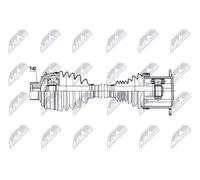 NTY Albero Trasmissione Anteriore Adatto per Audi A4 Avant 8W5 B9 2.0 Tdi 40 8WD
