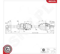 Semiasse Assale anteriore Dx 40SKV087 ESEN SKV per FORD GALAXY II MONDEO IV