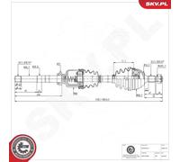 Semiasse Assale anteriore Dx 40SKV191 ESEN SKV