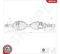 Semiasse Assale anteriore Dx 40SKV418 ESEN SKV