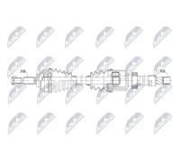 Semiasse Assale anteriore Dx Cambio automatico a 6 marce NPW-RE-257 NTY
