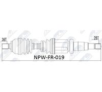 NTY Semiasse anteriore destro NPW-FR-019 per Ford Focus II / C-Max