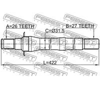 FEBEST 1212-IX35AT4WD Semiasse