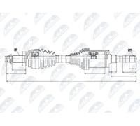 Semiasse Assale anteriore Dx Trasmissione automatica NPW-BM-016 NTY per BMW X5 7
