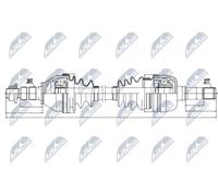 Semiasse Assale anteriore Dx Trasmissione automatica NPW-PL-043 NTY per CADILLAC