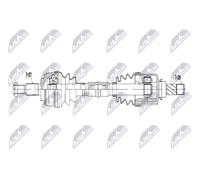 NTY Semiasse NPW-RE-246 Assale anteriore Sx Cambio manuale