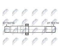 Semiasse Assale anteriore Sx NWP-ME-003 NTY per MERCEDES-BENZ CLASSE S Coupé GLC