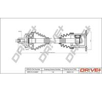 Semiasse DP2110.10.0027 Drve+ per AUDI A4 B6 A4 B6 Avant A4 B6 Cabriolet