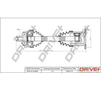 Semiasse DP2110.10.0032 Drve+ per AUDI A4 B6 A4 B6 Avant A4 B6 Cabriolet