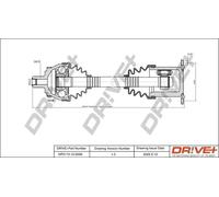 Semiasse DP2110.10.0039 Drve+ per AUDI A4 B6 A4 B6 Avant A4 B6 Cabriolet A4 B7