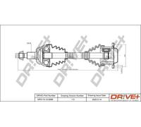 Semiasse DP2110.10.0058 Drve+ per AUDI SKODA VW SEAT