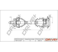 Semiasse DP2110.10.0077 Drve+ per AUDI VW SKODA