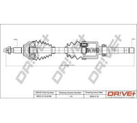 Semiasse DP2110.10.0195 Drve+ per CITROËN C5 III C5 III Break