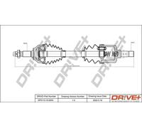 Semiasse DP2110.10.0203 Drve+ per CITROËN C5 III C5 III Break