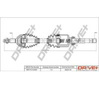 Semiasse DP2110.10.0207 Drve+ per CITROËN PEUGEOT DS