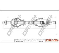Semiasse DP2110.10.0254 Drve+ per PEUGEOT CITROËN