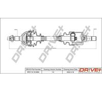 Semiasse DP2110.10.0264 Drve+ per CITROËN PEUGEOT DS