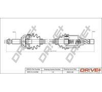 Semiasse DP2110.10.0780 Drve+ per RENAULT SCÉNIC II MEGANE II Tre volumi