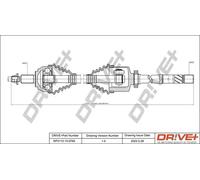 Semiasse DP2110.10.0782 Drve+ per RENAULT LAGUNA III Grandtour LAGUNA III