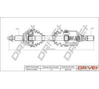 Semiasse DP2110.10.0783 Drve+ per RENAULT LAGUNA III Grandtour LAGUNA III