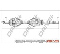 Semiasse DP2110.10.0784 Drve+ per RENAULT LAGUNA III LAGUNA Coupé