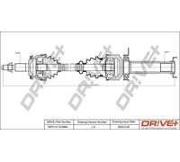 Semiasse DP2110.10.0962 Drve+ per VW MULTIVAN T5 TRANSPORTER T5 Furgone