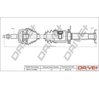 Semiasse DP2110.10.0964 Drve+ per VW MULTIVAN T5 TRANSPORTER T5 Furgone