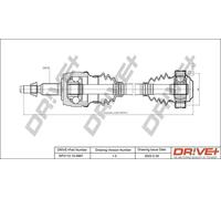 Semiasse DP2110.10.0967 Drve+ per VW TRANSPORTER T5 Autobus MULTIVAN T5