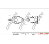 Semiasse DP2110.10.0976 Drve+ per VW GOLF PLUS V TOURAN JETTA III PASSAT B6