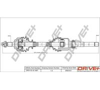 Semiasse DP2110.10.1007 Drve+ per PEUGEOT CITROËN DS