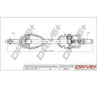 Semiasse DP2110.10.1739 Drve+ per CITROËN C5 III C5 III Break C6